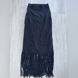 Zimmermann Black Fringe Skirt